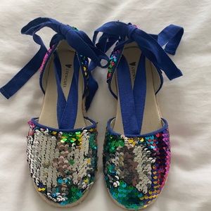 Crewcuts Girls Sequined Sandals size 13